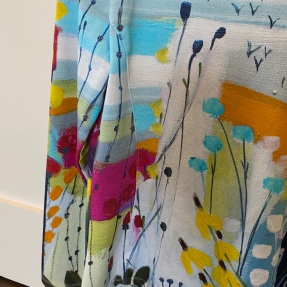 Simply Art by Dolcezza sz S mid-length blazer jacket multicolour flowers - Picture 15 of 16